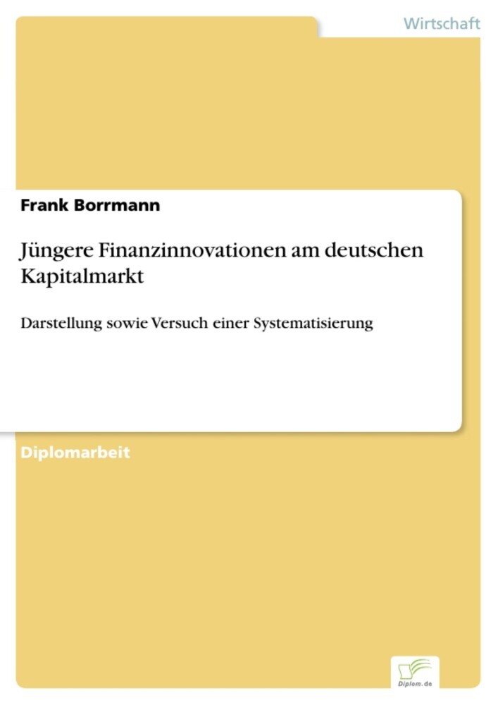 Jüngere Finanzinnovationen am deutschen Kapitalmarkt main product photo