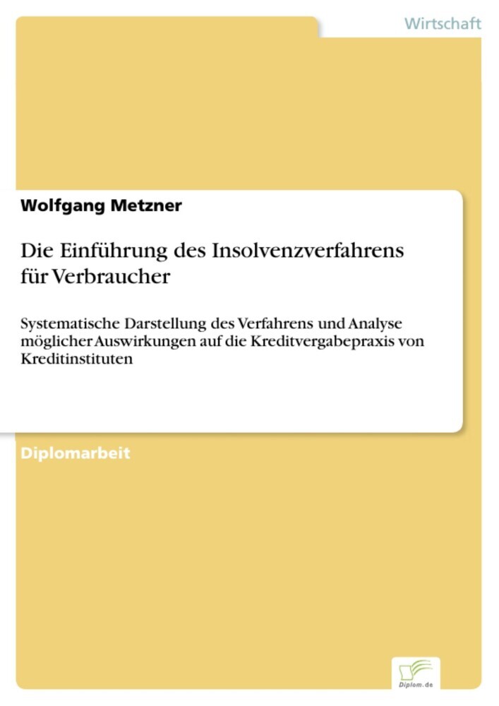 Die Einführung des Insolvenzverfahrens für Verbraucher main product photo