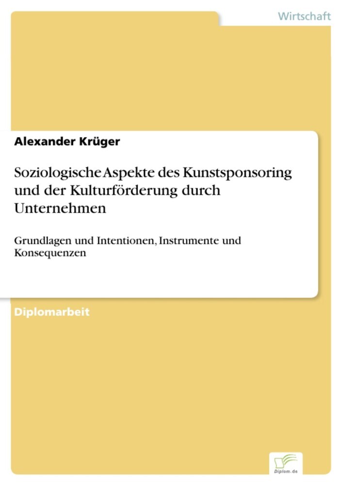 Soziologische Aspekte des Kunstsponsoring und der Kulturförderung durch Unternehmen main product photo
