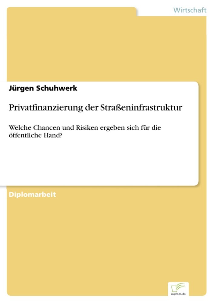 Privatfinanzierung der Straßeninfrastruktur main product photo