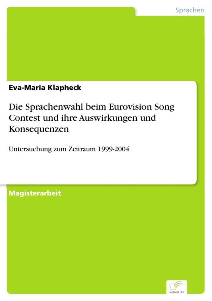 Die Sprachenwahl beim Eurovision Song Contest und ihre Auswirkungen und Konsequenzen main product photo