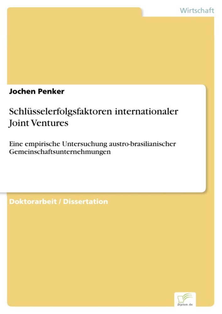Schlüsselerfolgsfaktoren internationaler Joint Ventures main product photo