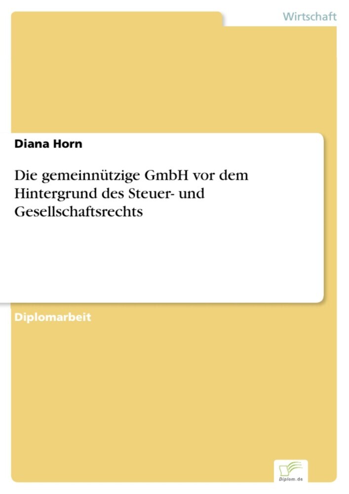 Die gemeinnützige GmbH vor dem Hintergrund des Steuer- und Gesellschaftsrechts main product photo