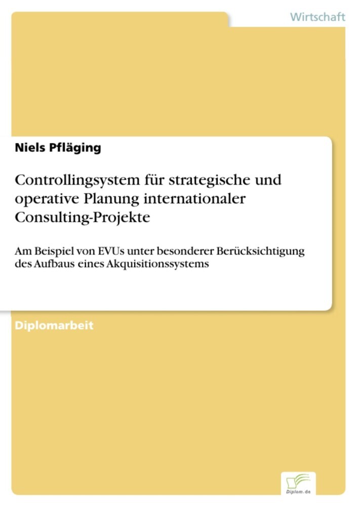 Controllingsystem für strategische und operative Planung internationaler Consulting-Projekte main product photo