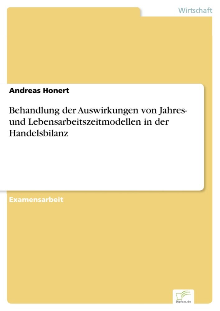 Behandlung der Auswirkungen von Jahres- und Lebensarbeitszeitmodellen in der Handelsbilanz main product photo
