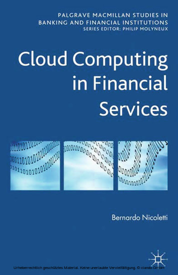 Cloud Computing in Financial Services main product photo