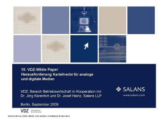 Herausforderung Kartellrecht für analoge und digitale Medien