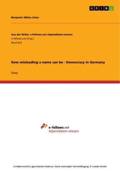 How misleading a name can be - Democracy in Germany main product photo