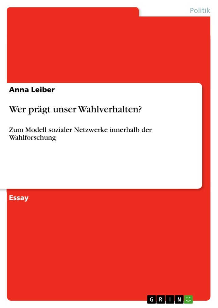 Wer prägt unser Wahlverhalten? main product photo