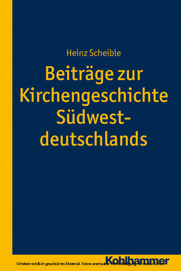 Beiträge zur Kirchengeschichte Südwestdeutschlands main product photo