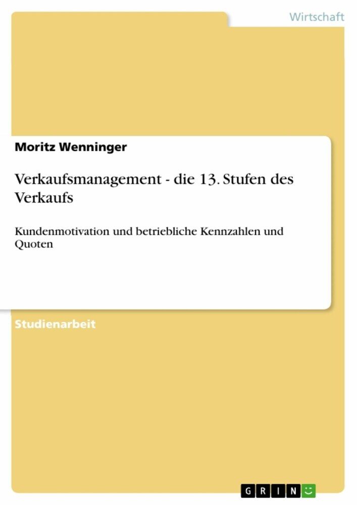 Verkaufsmanagement - die 13. Stufen des Verkaufs main product photo