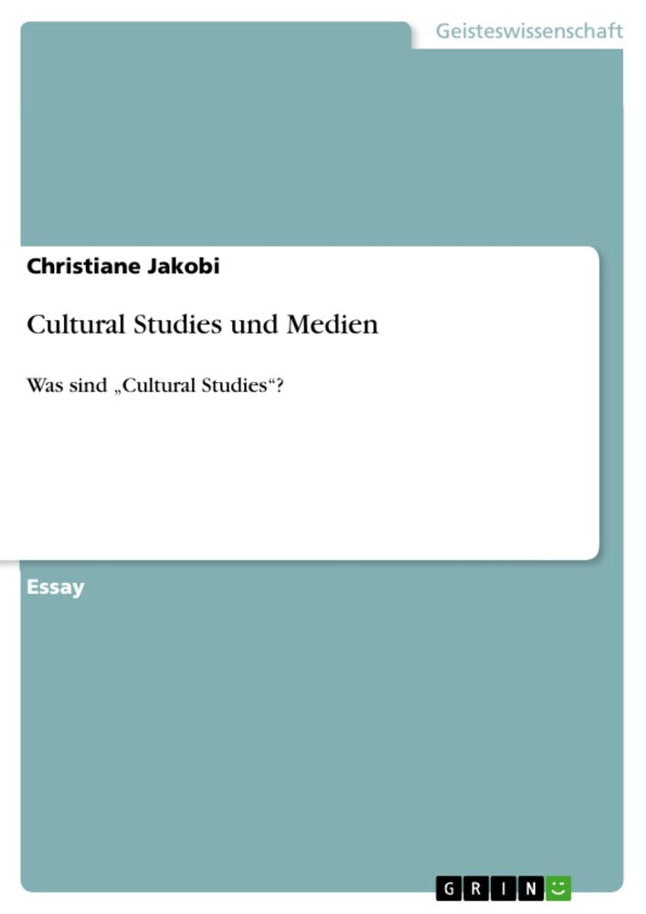 Cultural Studies und Medien main product photo