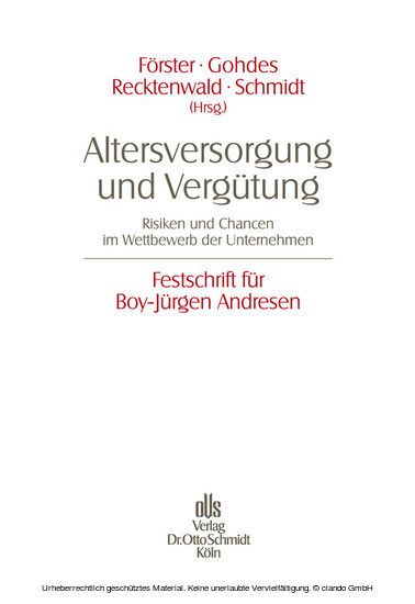 Altersversorgung und Vergütung main product photo