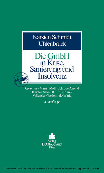 Die GmbH in Krise, Sanierung und Insolvenz main product photo