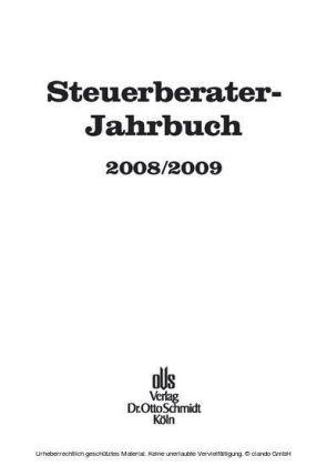 Steuerberater-Jahrbuch 2008/2009