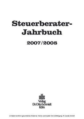 Steuerberater-Jahrbuch 2007/2008