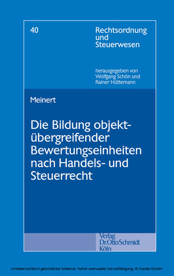 Die Bildung objektübergreifender Bewertungseinheiten nach Handels- und Steuerrecht main product photo