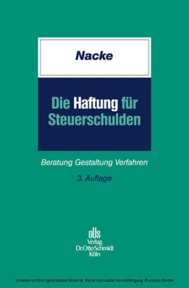 Die Haftung für Steuerschulden