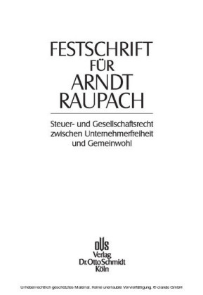 Festschrift für Arndt Raupach