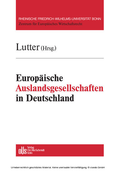 Europäische Auslandsgesellschaften in Deutschland main product photo