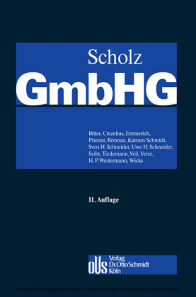 GmbH Gesetz (GmbHG), Band 1
