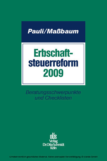 Erbschaftsteuerreform 2009 main product photo