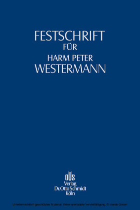 Festschrift für Harm Peter Westermann