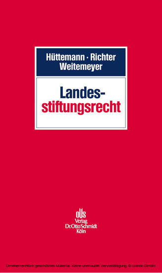 Landesstiftungsrecht main product photo