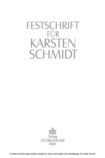 Festschrift für Karsten Schmidt main product photo