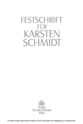 Festschrift für Karsten Schmidt
