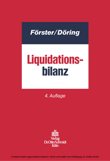 Die Liquidationsbilanz main product photo