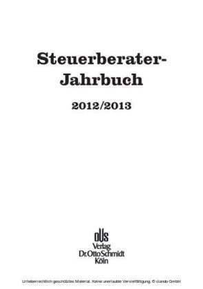 Steuerberater-Jahrbuch 2012/2013