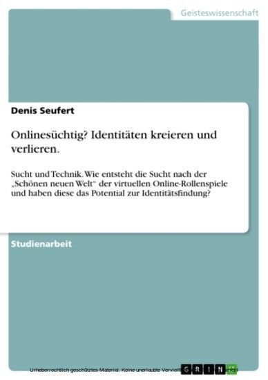 Onlinesüchtig? Identitäten kreieren und verlieren. main product photo