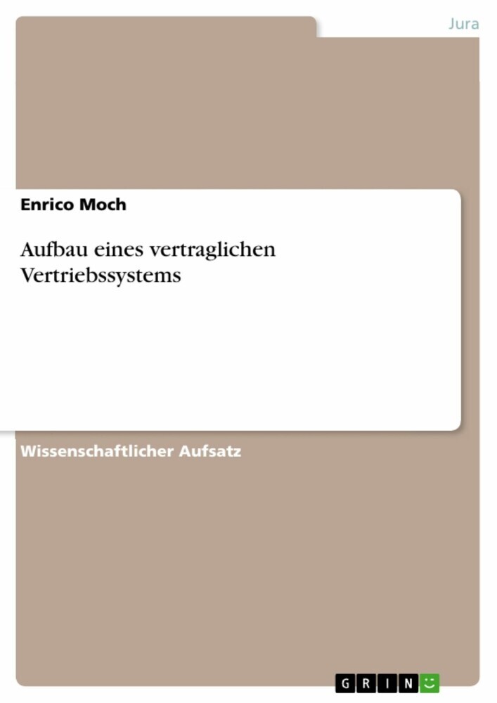 Aufbau eines vertraglichen Vertriebssystems main product photo