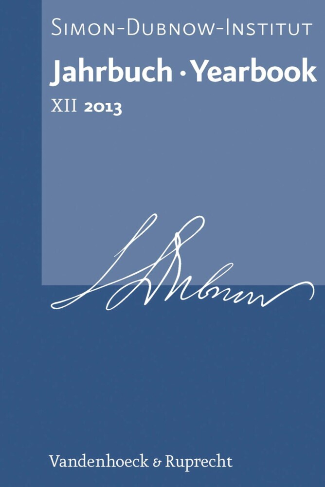 Jahrbuch des Simon-Dubnow-Instituts / Simon Dubnow Institute Yearbook XII/2013 main product photo