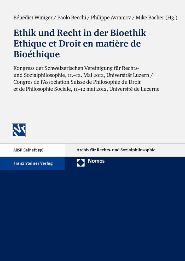 Ethik und Recht in der Bioethik / Ethique et Droit en matière de Bioéthique main product photo