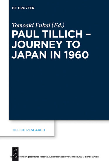Paul Tillich - Journey to Japan in 1960 main product photo