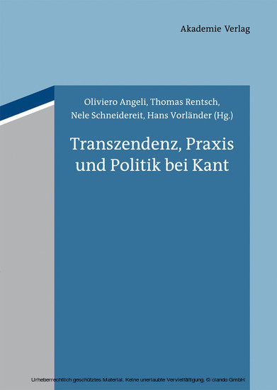 Transzendenz, Praxis und Politik bei Kant main product photo