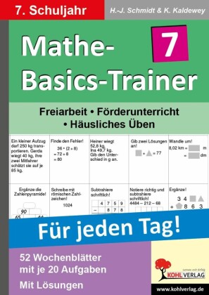 Mathe-Basics-Trainer / Klasse 7