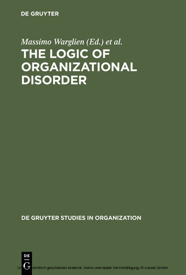 The Logic of Organizational Disorder main product photo