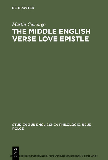 The Middle English Verse Love Epistle main product photo