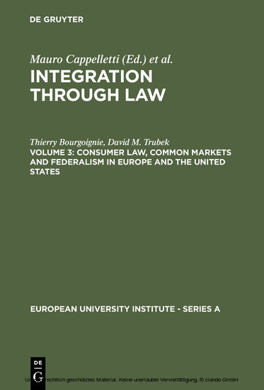 Consumer Law, Common Markets and Federalism in Europe and the United States main product photo