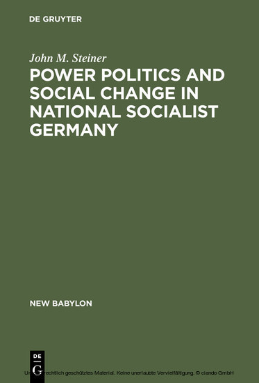 Power Politics and Social Change in National Socialist Germany main product photo