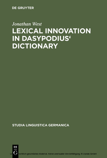 Lexical Innovation in Dasypodius' Dictionary main product photo