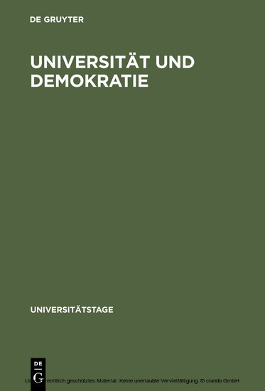 Universität und Demokratie main product photo