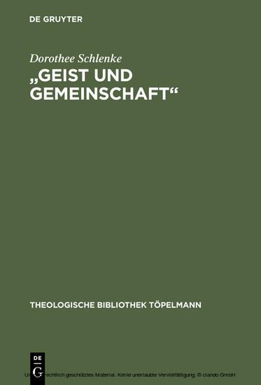 'Geist und Gemeinschaft' main product photo