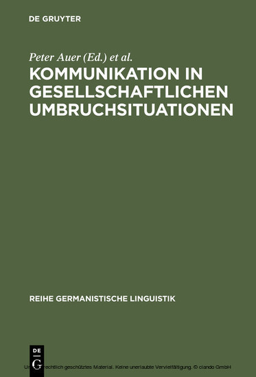 Kommunikation in gesellschaftlichen Umbruchsituationen main product photo