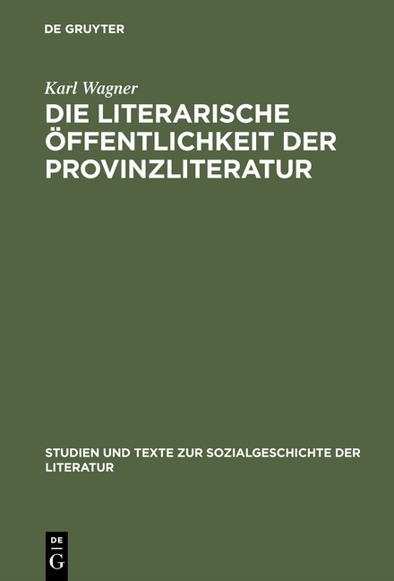 Die literarische Öffentlichkeit der Provinzliteratur main product photo