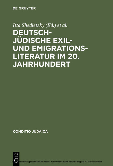 Deutsch-jüdische Exil- und Emigrationsliteratur im 20. Jahrhundert main product photo