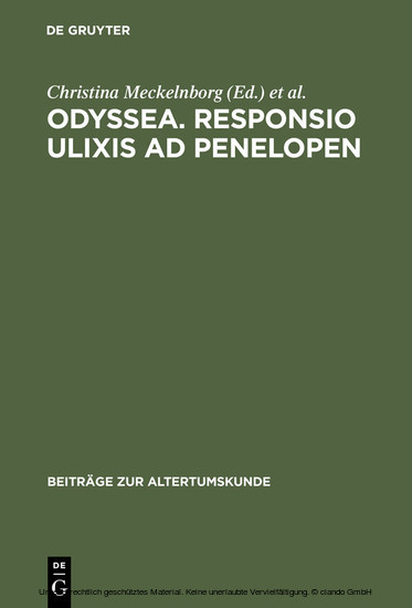 Odyssea. Responsio Ulixis ad Penelopen main product photo